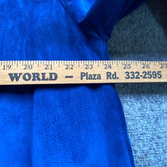 Danier‎ Suede Jacket Womens Small Royal Blue 
Leather Open Front Blazer Classic - Picture 14 of 14